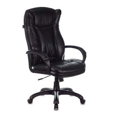 Кресло руководителя Бюрократ, CH-879N/Leather Venge Black (иск. кожа черный, крестовина пластик)